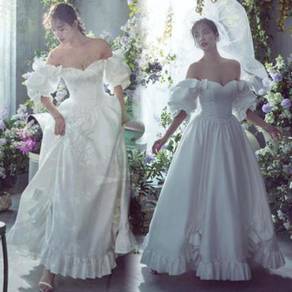 White vintage wedding bridal dress gown RB2011