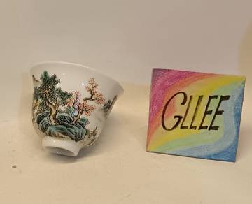 Vintage Hand Painting Tea Cup 早期手绘山水画茶杯
