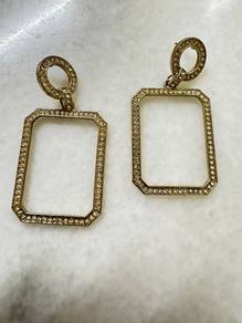 Lovisa Pavé Rectangle Drop Earrings