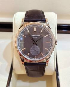 Pre-Owned Patek Philippe 6119G Calatrava Grey Dial