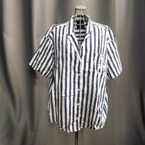 Dockers Stripe Button Front Women Petite