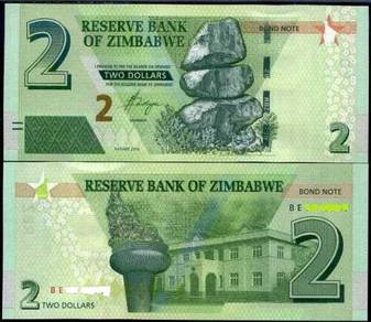 Zimbabwe 2 Dollars 2016