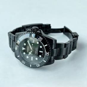 Custom Seiko Mod 40mm Full Black Submariner