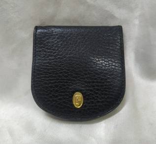 Vintage Black Leather Coin Purse