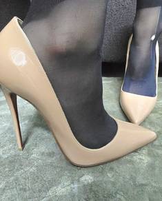 Christian Louboutin Sokate 120 nude Pointed Heels