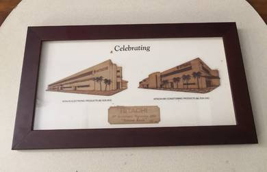 Hitachi 15th anniversary wall decor frame