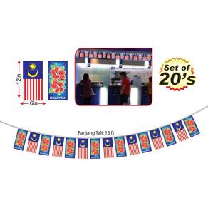 Set Malaysia Hibiscus Batik Flagline