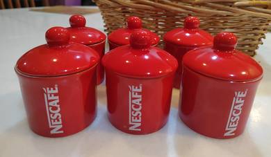 nescafe ceramic storage jars