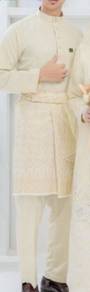 Baju Melayu warna Cream