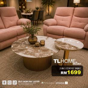 2in1 Coffee Table (Gold Leg)