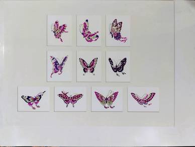 Butterfly Collage I Collection Set of Ten