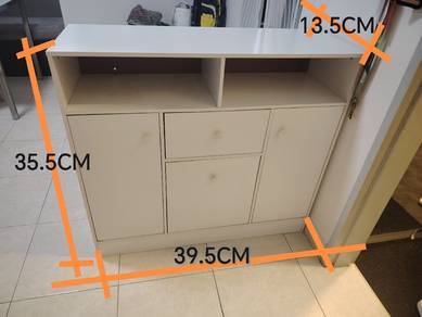 Simple White Colour Console Cabinet 