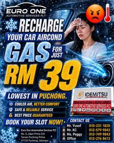 Car Aircond Gas Thirty Nine Only Puchong Prima