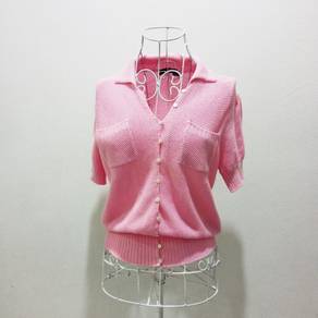 Ralph Lauren Buttons Down Pink Knitted Blouse