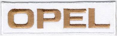 Opel Text Logo GOLD #TW Motor Company Car Patch