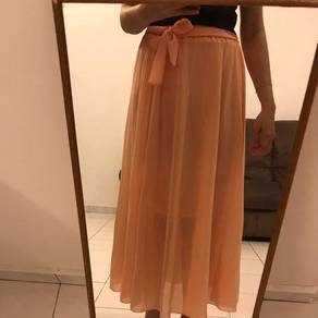 Light orange long bottom dress