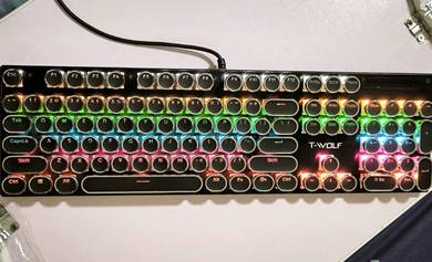 T-WOLF Retro Typewriter Mechanical Keyboard