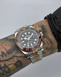 Custom Seiko Mod 40mm Rose Gold Steel Automatic