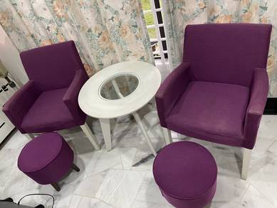 Purple Table and Chairs