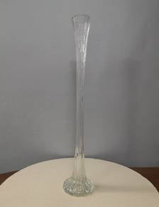Tall thin glass vase