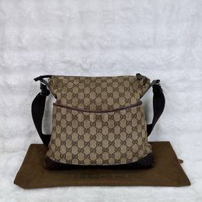 Gucci GG Canvas Small Brown Crossbody Bag 92551
