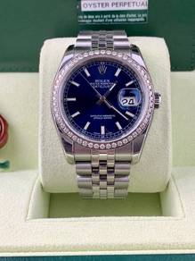 Rolex DateJust 116244 Blue Index Factory Diamond