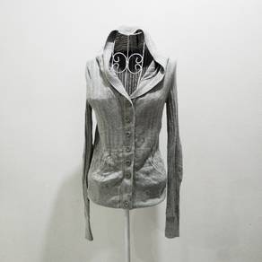 Armani Exchange Grey Knit Hoodies Cardigen