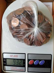 1 SEN - Bronze Clad Steel - About 500 pcs. 930 gm.
