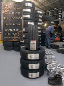 Tayar Baru Arisun 185/60R14 Murah - Sesuai Myvi / 