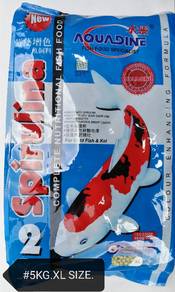 Aquadine Spirulina 5kg XL Fish Food Feed Pond Ikan