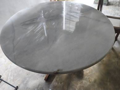 Meja Bulat Marble 6 kerusi