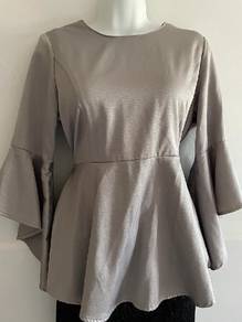 Baju Saloma Saloma Blouse  Silver Grey