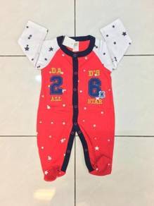 Baby Baseball Long Sleeve Jumper Suit -closed toes