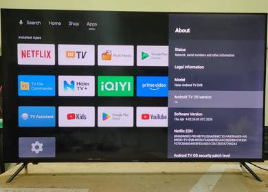 Haier 55" 4k HDR android tv 