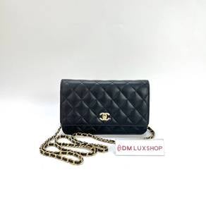 Kept Unused Chanel Black Caviar WOC GHW