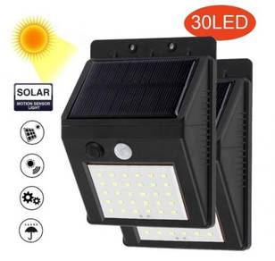 2 x Split LED Solar Light PIR Sensor Lamp 3 Mode