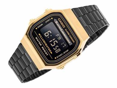 Watch - Casio A168WEGB BLACK GOLD-ORIGINAL