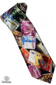 Money Euro Banknote NEW Novelty Cartoon Neck Tie
