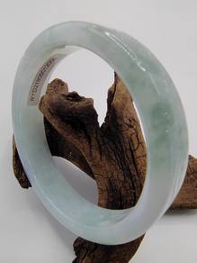 59.90mm Icy Light Green Jadeite Jade Bangle