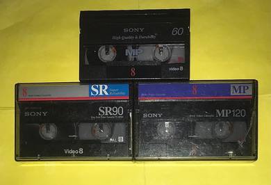 3 SONY VIDEO 8 (STANDARD) 8MM VIDEO Cassette