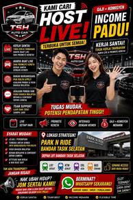Mencari LIVE HOST SEMUA Boleh Cuba!!!!!!