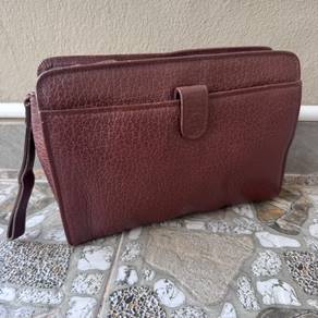 leather pouch bag or clutch bag