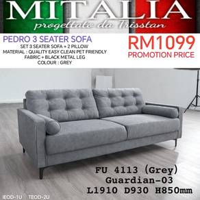 Quality 3 Seater PET Friendly Fabric Sofa