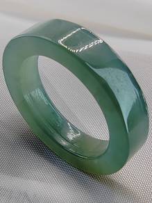 Icy Ice Bluish Green Jadeite Jade / US SIZE 9.5
