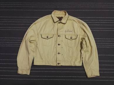 Diesel italy made solf yellow denim jacket L