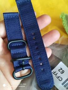 20mm navy blue nato watch strap