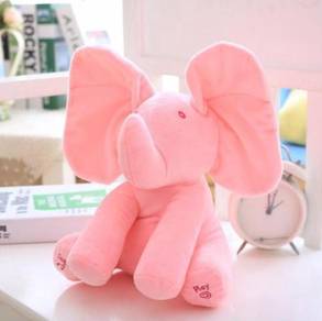 [READY ] Cute Peek-A-Boo Singing Elephant GRAYPINK