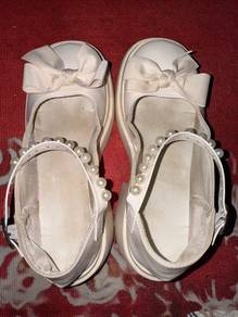 White Pearl Ribbon Chunky Platform