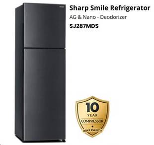 New Sharp 2-Door Fridge (SJ-287-MDS) for SALE
