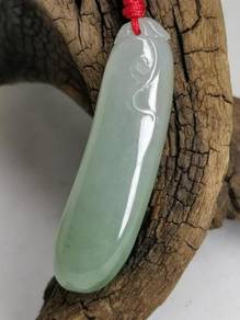 Icy Ice Green/White Burma Jadeite Jade Pendant